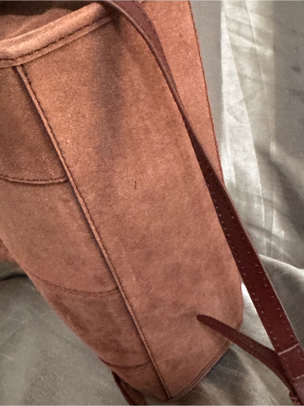 Prada Brown Suede Satchel Bag - Picture 8 of 16